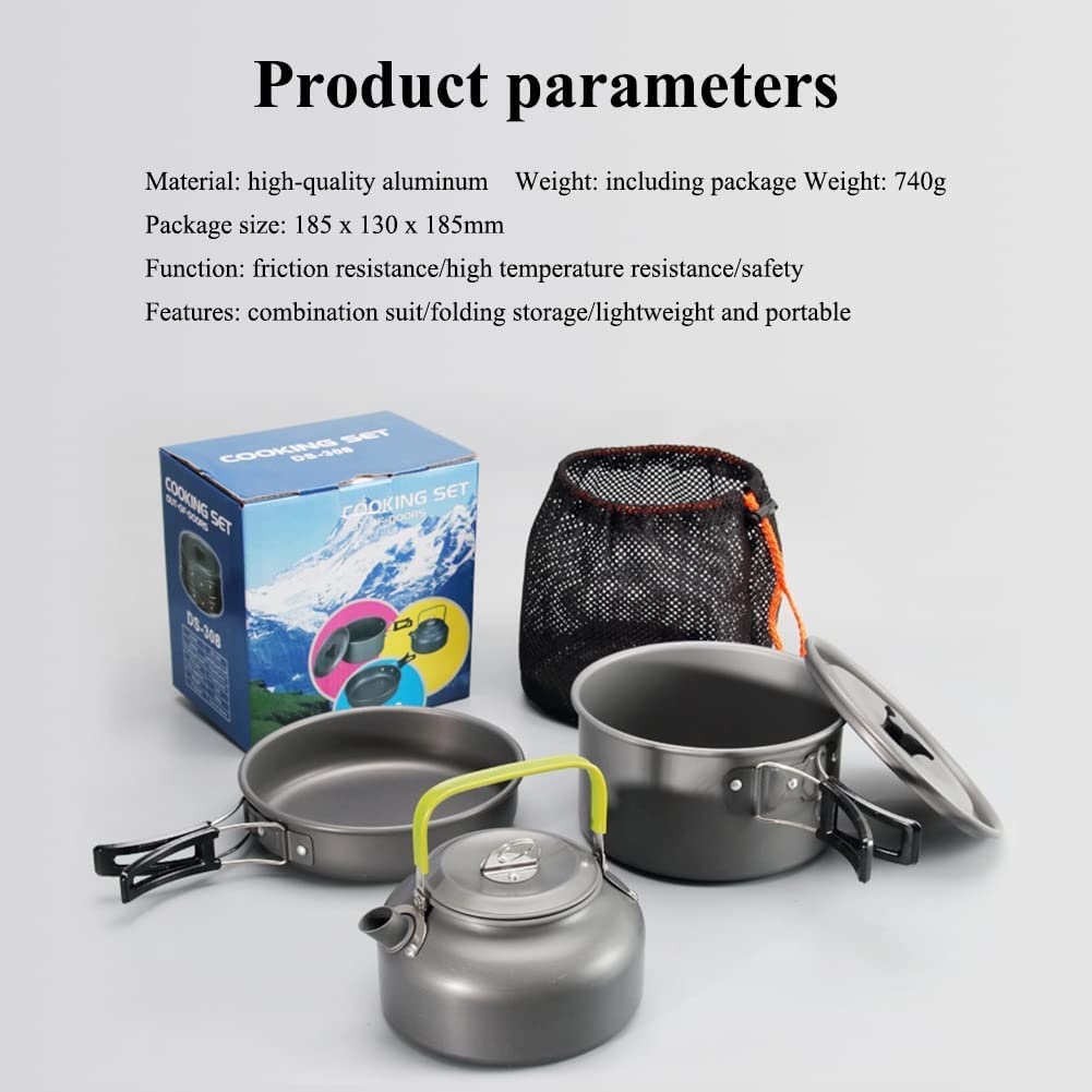 Diacroy Camping Cookware Set / مجموعة أواني الطهي للتخييم