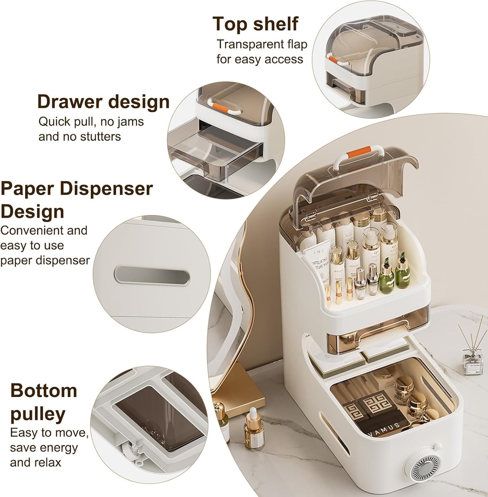 Bathroom Organizer Cabinet  7-shelves 18cm width/خزانة تنظيم الحمام 7 أرفف عرض 18 سم