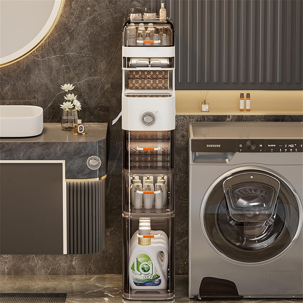 Bathroom Organizer Cabinet  7-shelves 18cm width/خزانة تنظيم الحمام 7 أرفف عرض 18 سم