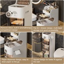 Bathroom Organizer Cabinet  7-shelves 18cm width/خزانة تنظيم الحمام 7 أرفف عرض 18 سم