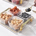 Nuts & Dry Fruit Tray with Lid, Serving Tray with 4 boxes/صينية تقديم المكسرات والفواكه المجففة  تحتوي على 4 علب