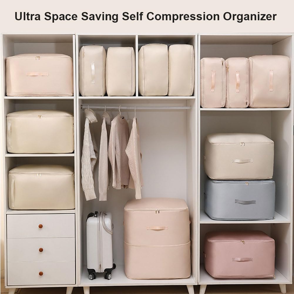 ULTRA SPACE SAVING SELF COMPRESSION ORGANIZER/ منظم ضغط ذاتي موفر للمساحة 