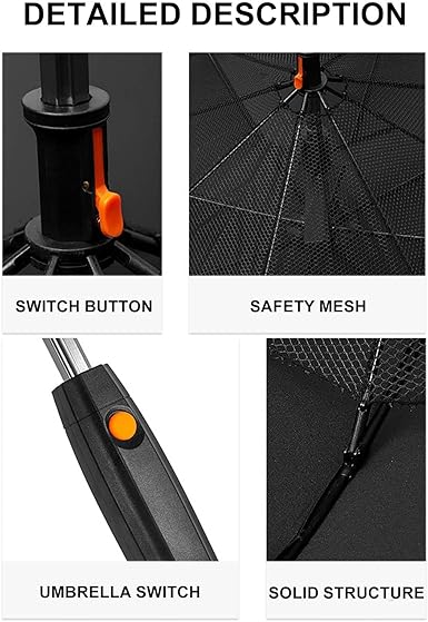 Sun UV Blocking Umbrella With Built-In Fan & Water Spray / مظلة واقية من أشعة الشمس فوق البنفسجية مزودة بمروحة ورذاذ ماء