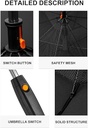 Sun UV Blocking Umbrella With Built-In Fan & Water Spray / مظلة واقية من أشعة الشمس فوق البنفسجية مزودة بمروحة ورذاذ ماء