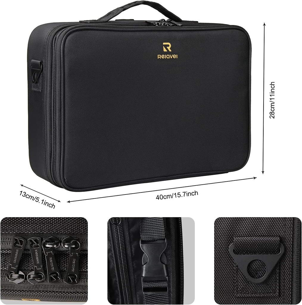 Large Professional Makeup Case 16.5in / حقيبة مكياج احترافية كبيرة مقاس 16.5 بوصة