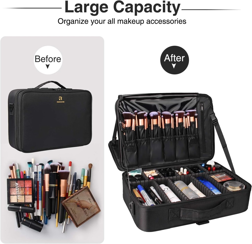 Large Professional Makeup Case 16.5in / حقيبة مكياج احترافية كبيرة مقاس 16.5 بوصة