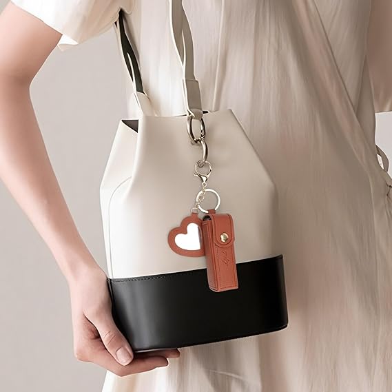PU lipstick punch with mirror
