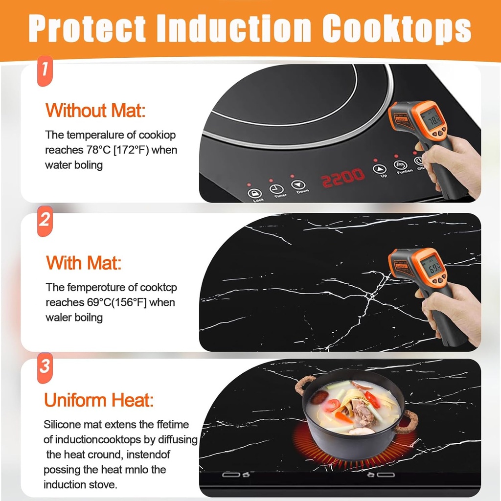 Induction cooking protector mat /حصيرة حماية للطهي 