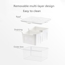 4-Compartment Detachable Fridge Food Container/ علبة حفظ الطعام قابلة للفصل مكونة من 4 أقسام