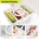 4-Compartment Detachable Fridge Food Container/ علبة حفظ الطعام قابلة للفصل مكونة من 4 أقسام