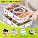 4-Compartment Detachable Fridge Food Container/ علبة حفظ الطعام قابلة للفصل مكونة من 4 أقسام