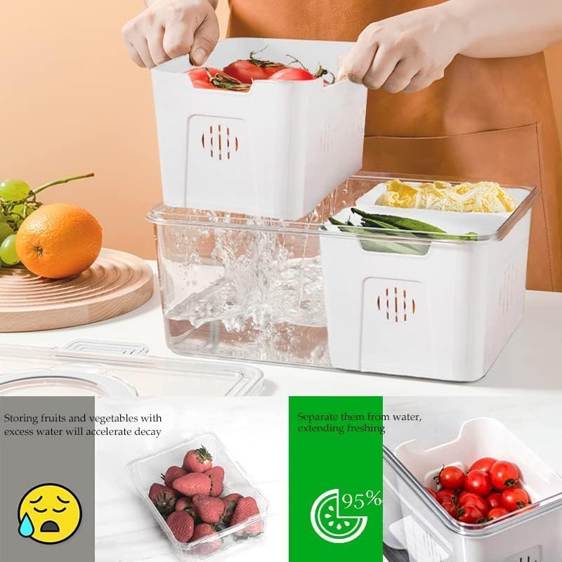 4-Compartment Detachable Fridge Food Container/ علبة حفظ الطعام قابلة للفصل مكونة من 4 أقسام