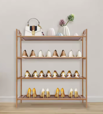  4-layer shoe rack 68*24*64/ رف أحذية خشبي  4 رفوف