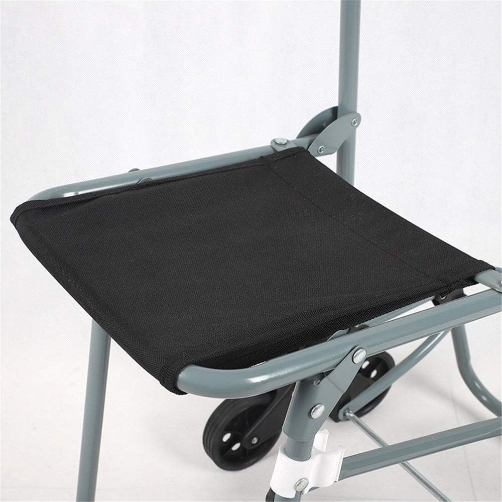 Shopping cart with stool /عربة تسوق مع مقعد