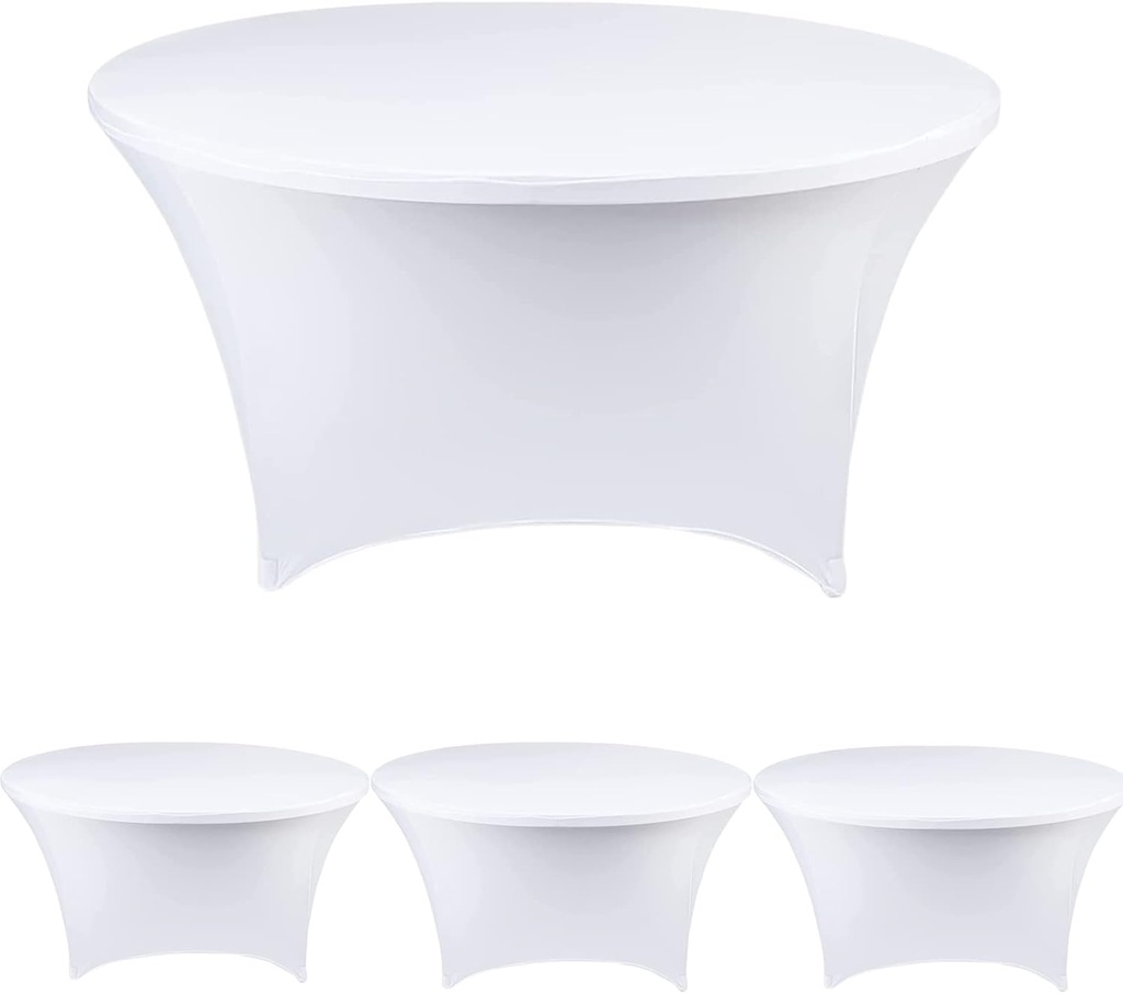 Round Table Cover white-150cm/غطاء طاولة مستديرة أبيض