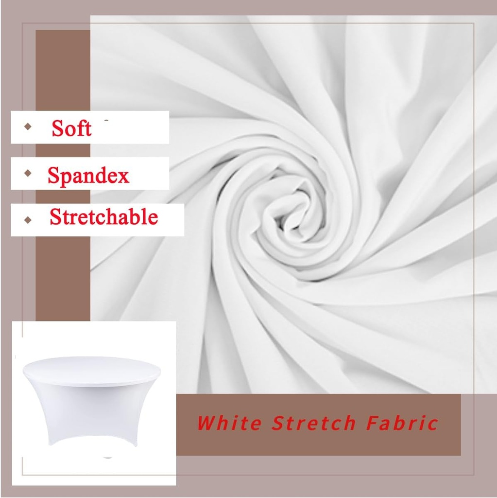 Round Table Cover white-150cm/غطاء طاولة مستديرة أبيض