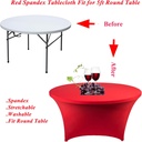 Round Table Cover RED-150cm/غطاء طاولة مستديرة لون الأحمر