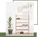 6-layer wooden shoe rack 68*24*100/ رف أحذية خشبي 6 رفوف
