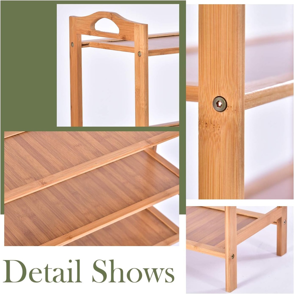 6-layer wooden shoe rack 68*24*100/ رف أحذية خشبي 6 رفوف