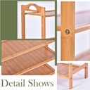 6-layer wooden shoe rack 68*24*100/ رف أحذية خشبي 6 رفوف