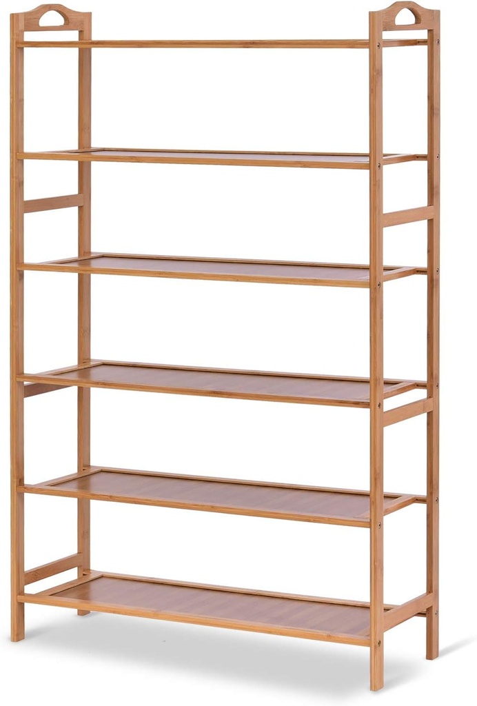 6-layer wooden shoe rack 68*24*100/ رف أحذية خشبي 6 رفوف