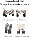 Heavy Duty Folding Cart with Large Wheels and Table Top /عربة قابلة للطي شديدة التحمل بعجلات كبيرة مع لوح طاولة