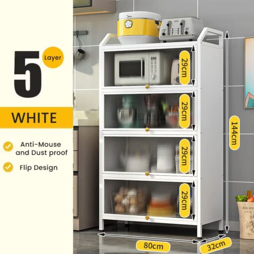 Storage Cabinet 4 Layers+ 1 rack 143x80x32 / خزانة التنظيم 4 ادراج +رف
