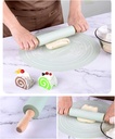Rolling Pin with Silicone Pastry Mat /اداة فرد العجين مع حصيرة 