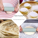 Rolling Pin with Silicone Pastry Mat /اداة فرد العجين مع حصيرة 