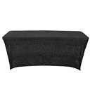 Shimmer Stretchable table cover 180x74x74 -Black /غطاء طاولة لامع مطاط  180 × 74 × 74 - اسود