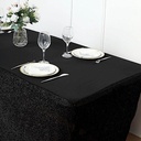 Shimmer Stretchable table cover 180x74x74 -Black /غطاء طاولة لامع مطاط  180 × 74 × 74 - اسود