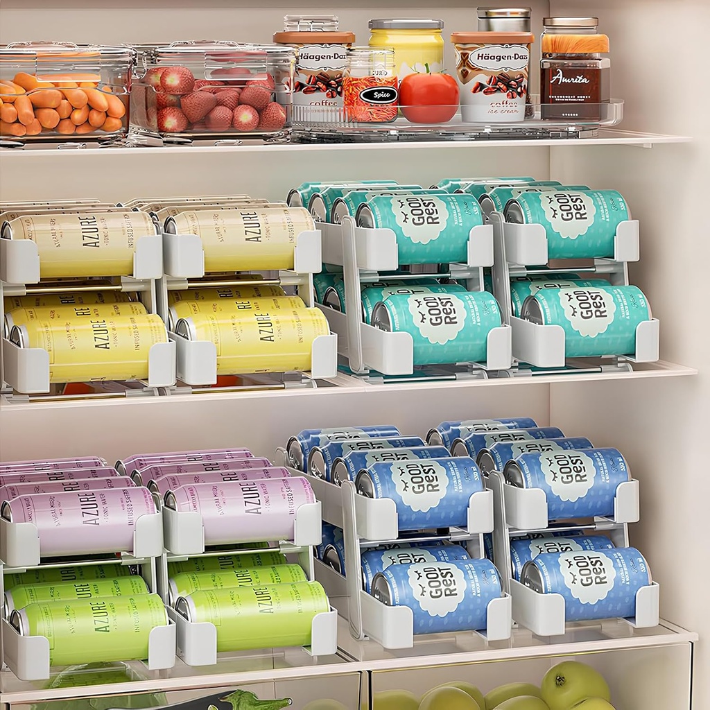 Can Organizer Dispenser for Refrigerator 35.5X13.5cm /منظم علب المشروبات للثلاجة