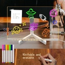 3D Acrylic Drawing Board with LED Light 30x20cm/ لوحة رسم اكريليك ثلاثية الابعاد مع اضاءة LED 