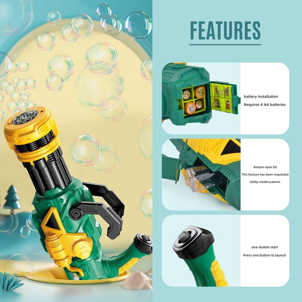 SPACE ARMOR GATLING BUBBLES GUN/مسدس فقاعات 
