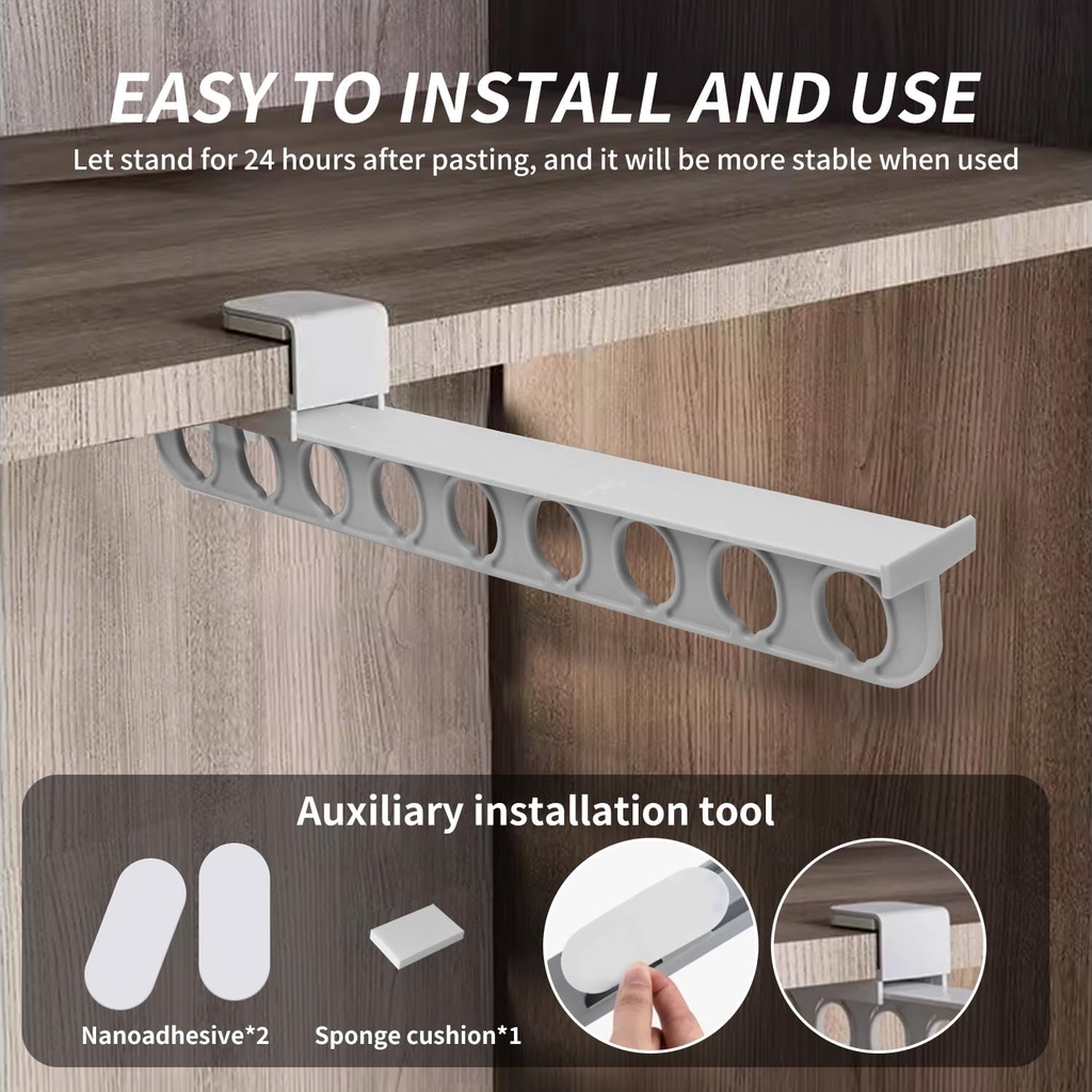 Extendable Pull-out Closet Clothes Rail /سكة تعليق ملابس قابلة للسحب والتمديد