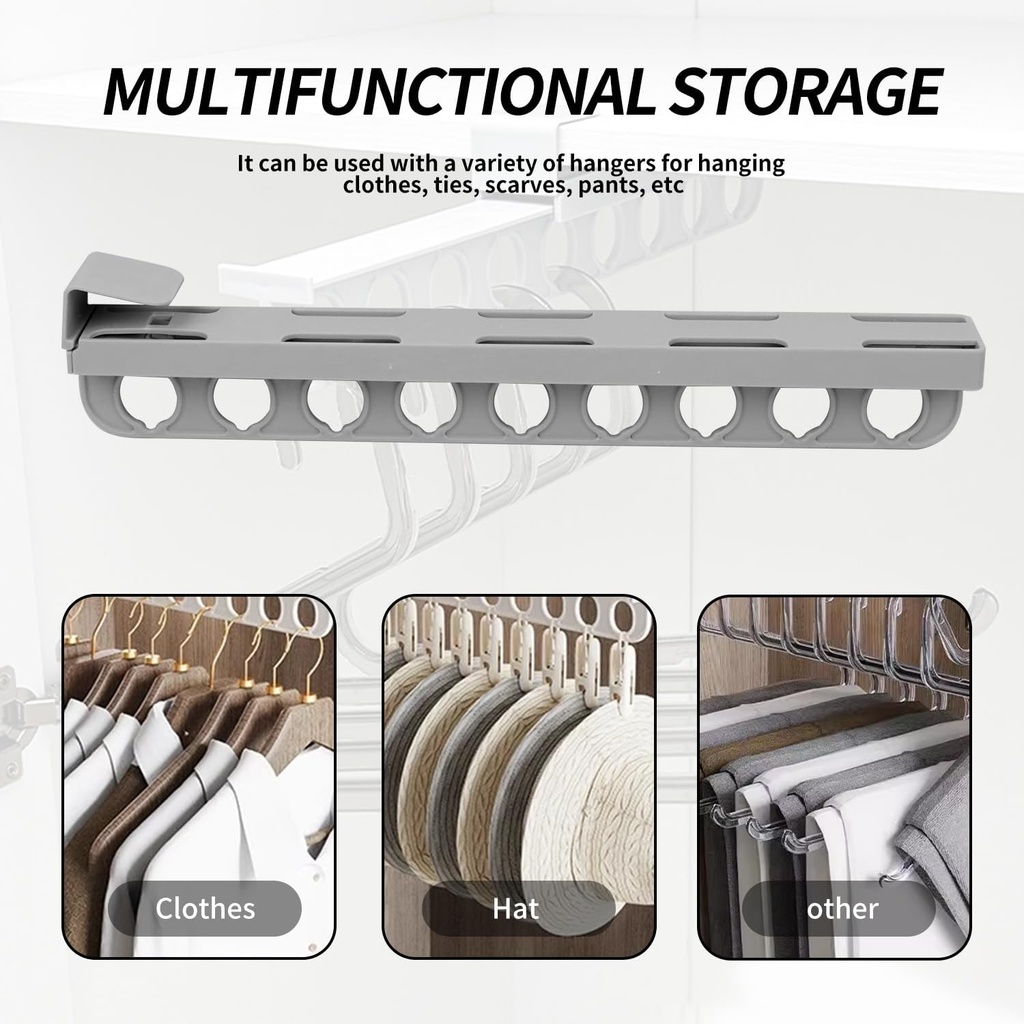 Extendable Pull-out Closet Clothes Rail /سكة تعليق ملابس قابلة للسحب والتمديد