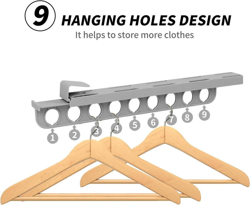 Extendable Pull-out Closet Clothes Rail /سكة تعليق ملابس قابلة للسحب والتمديد