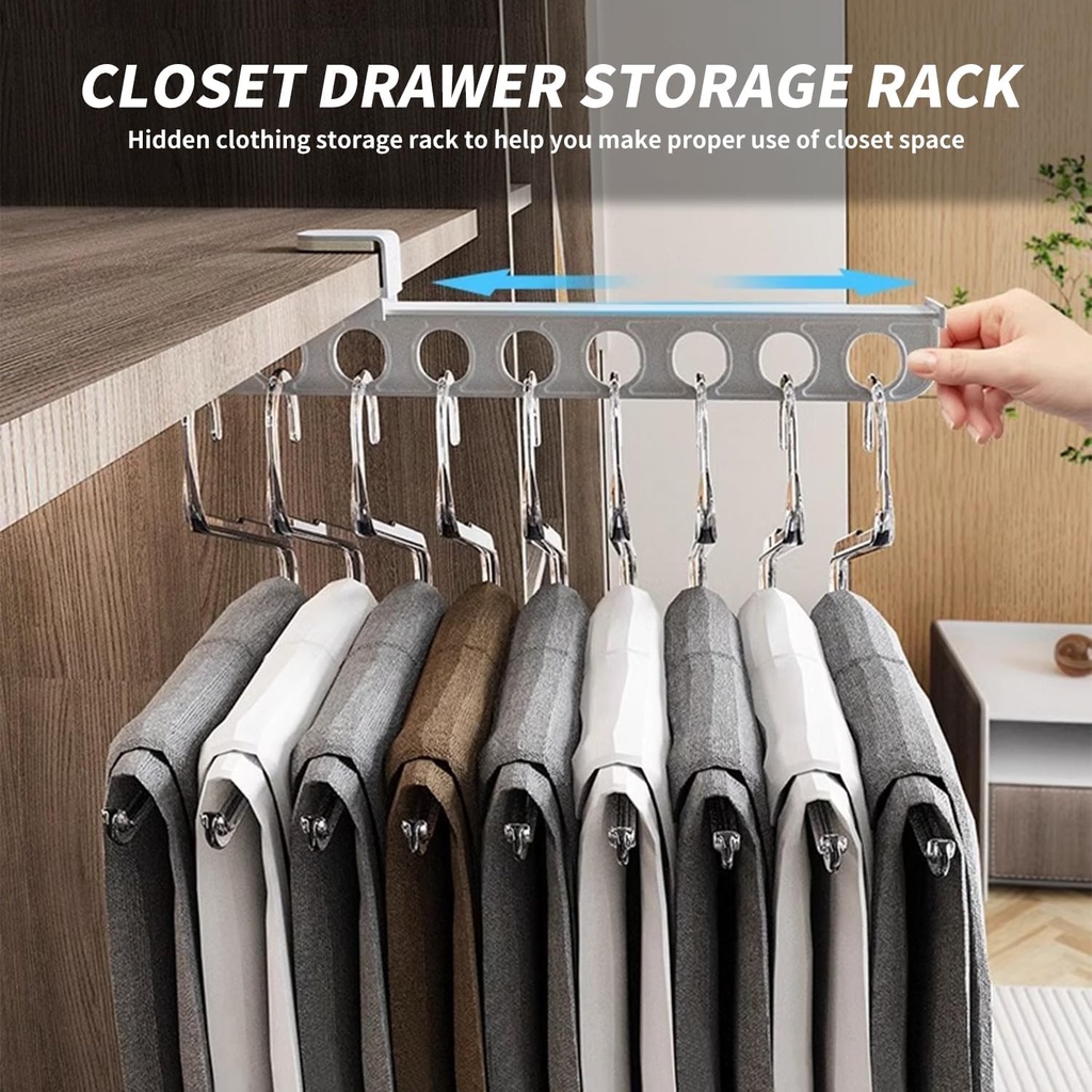 Extendable Pull-out Closet Clothes Rail /سكة تعليق ملابس قابلة للسحب والتمديد