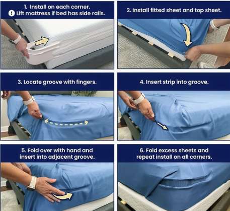 Bed Cover Holder Grippers 4PCs / مشابك تثبيت غطاء السرير