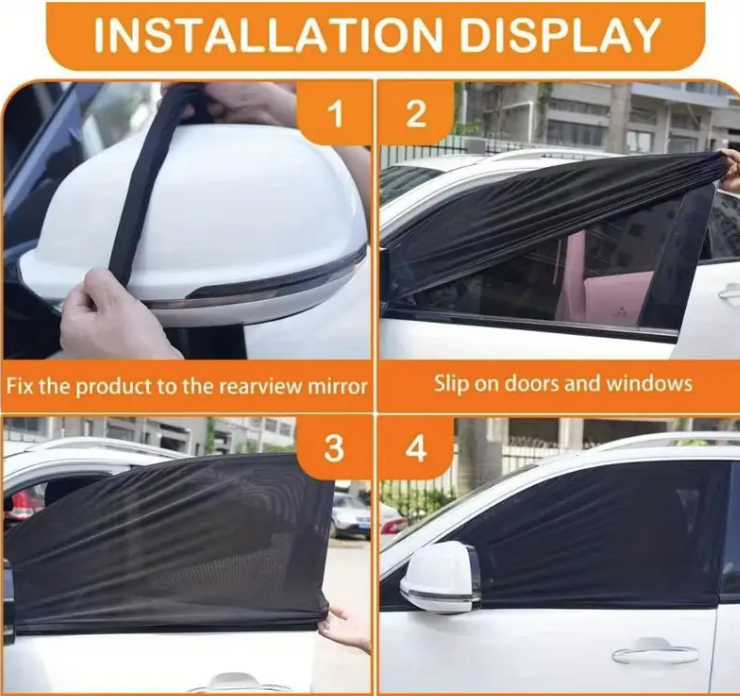 Car Window Shades 4PCs / ستائر نوافذ السيارة 4 قطع