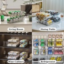 Extendable Can Organizer Dispenser for Refrigerator 15-23.5cm /منظم علب المشروبات للثلاجة قابل للتمديد