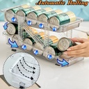 Extendable Can Organizer Dispenser for Refrigerator 15-23.5cm /منظم علب المشروبات للثلاجة قابل للتمديد