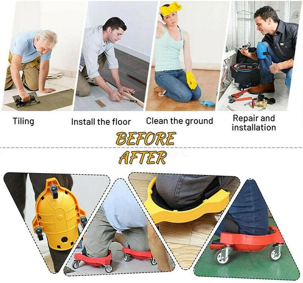 Knee Pad with Wheels For Work 1PC/وسادة ركبة بعجلات للعمل، قطعة واحدة