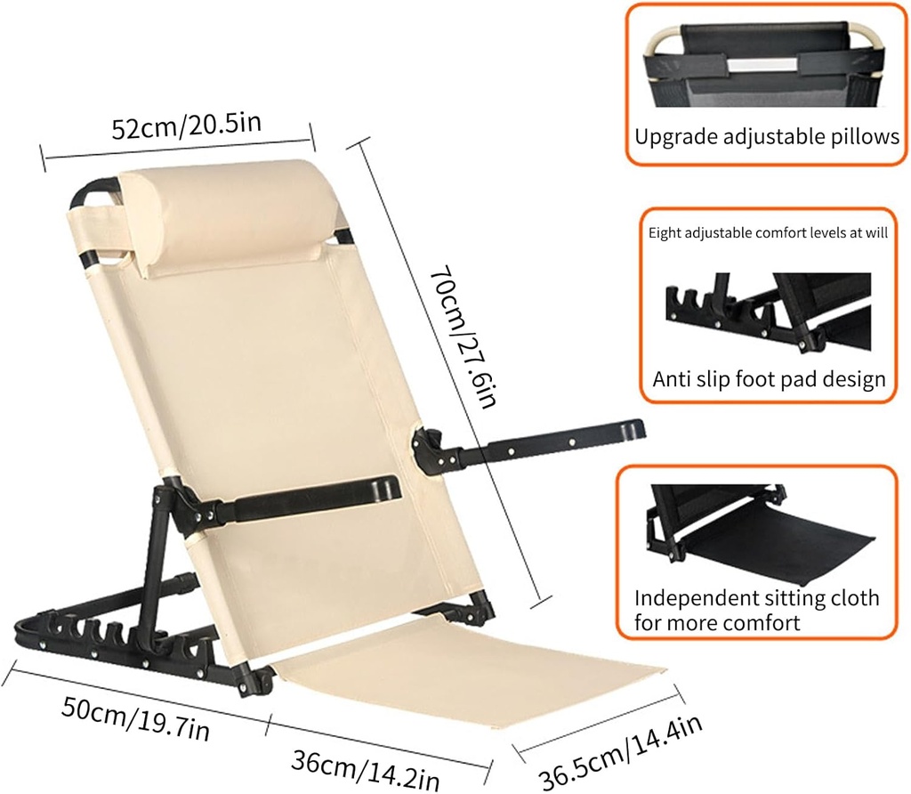 Back Support Adjustable Chair (40-90º)/كرسي دعم الظهر القابل للتعديل (40-90 درجة)