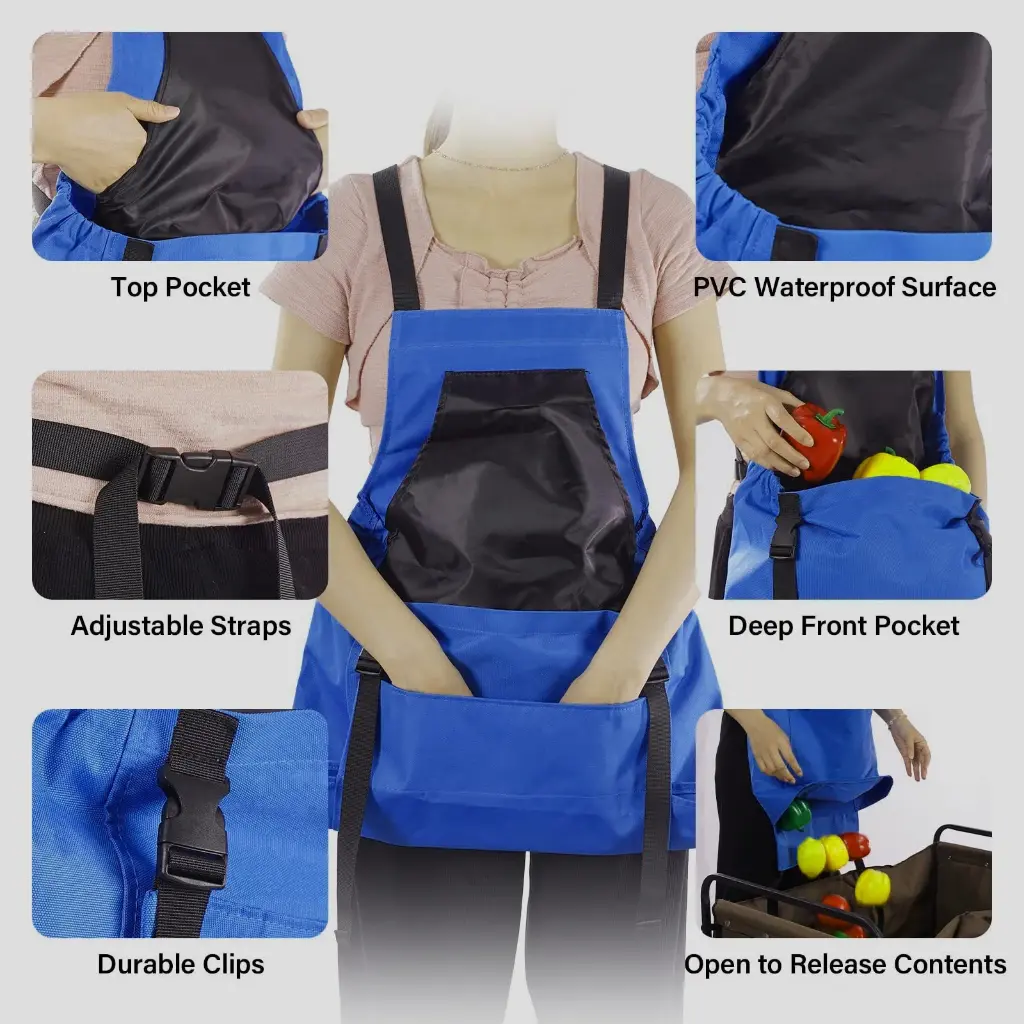 Gardening Apron with Large Pockets /مريلة البستنة ذو الجيوب الكبيرة