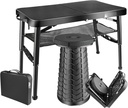 2 In 1 Folding Potable Table and Stool Set /طقم طاولة متنقلة قابلة للطي مع مقعد 2 في 1