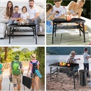 2 In 1 Folding Potable Table and Stool Set /طقم طاولة متنقلة قابلة للطي مع مقعد 2 في 1