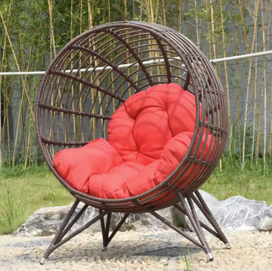 Wicker Round Ball Lounge Chair / كرسي استرخاء دائري من الخيزران