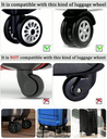 8 Pcs Luggage Wheel Protection Cover /8 قطع من أغطية حماية عجلات الأمتعة