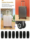 8 Pcs Luggage Wheel Protection Cover /8 قطع من أغطية حماية عجلات الأمتعة
